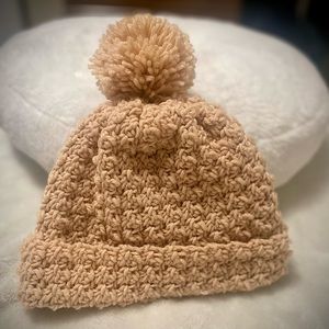 Handmade, knitted beanie